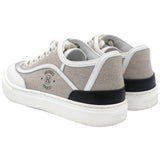 Tri Color Canvas and Leather Get Low Top Sneakers 37