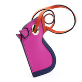 Epsom Camail Key Holder Magnolia Bleu De Malte Capucine