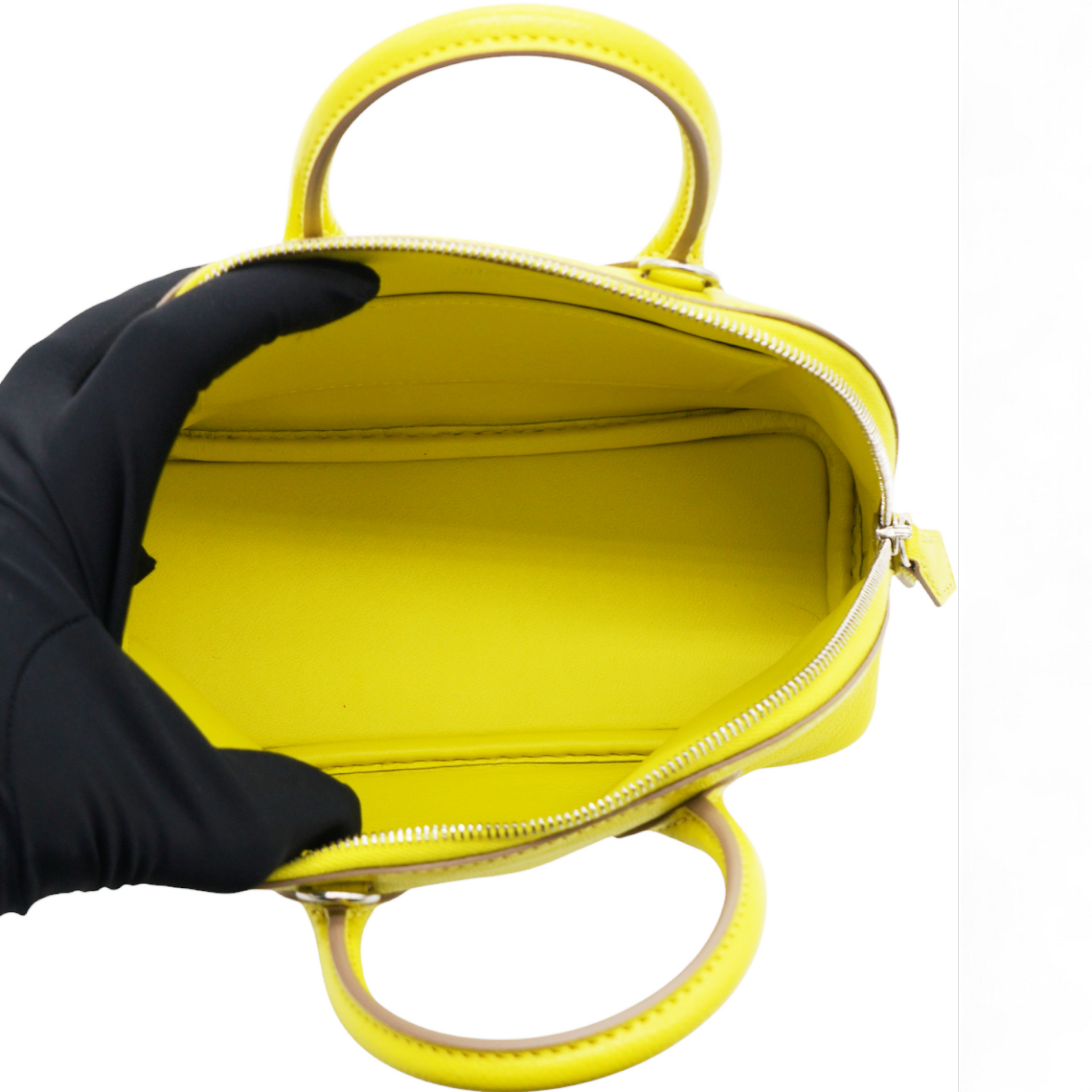 Lime Mini 1923 Bolide of Chevre Leather with Palladium Hardware