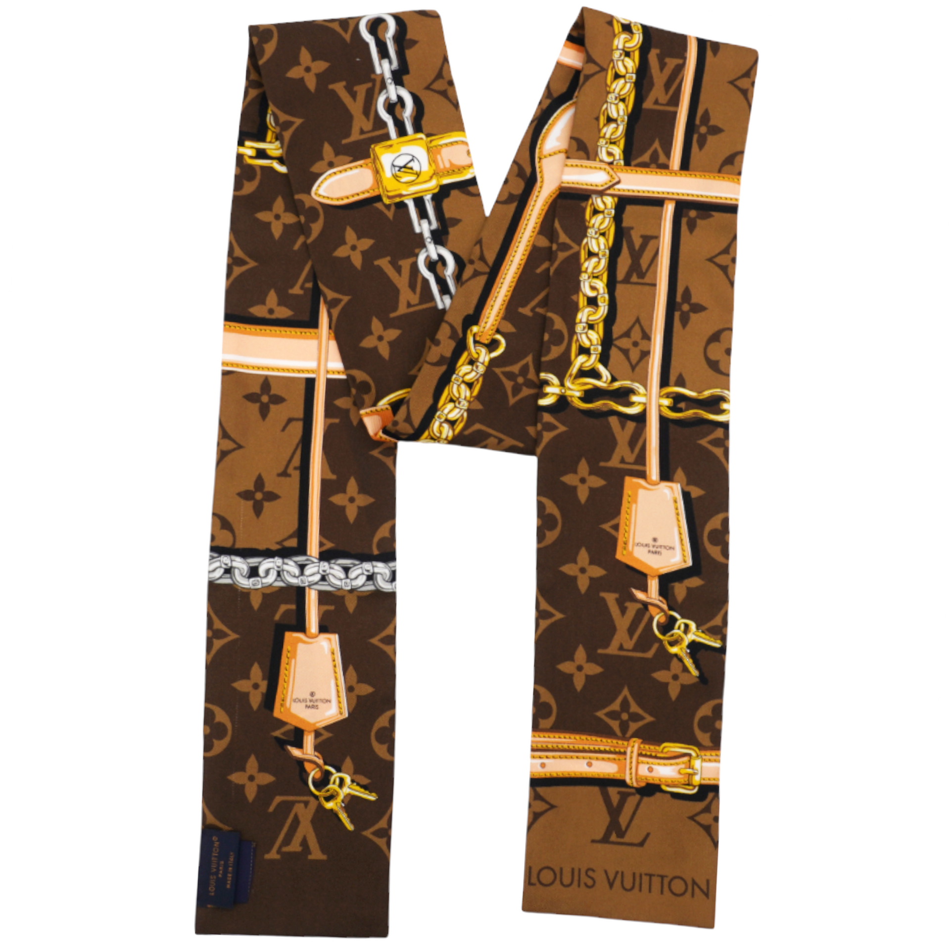 Silk Monogram Confidential Bandeau Brown