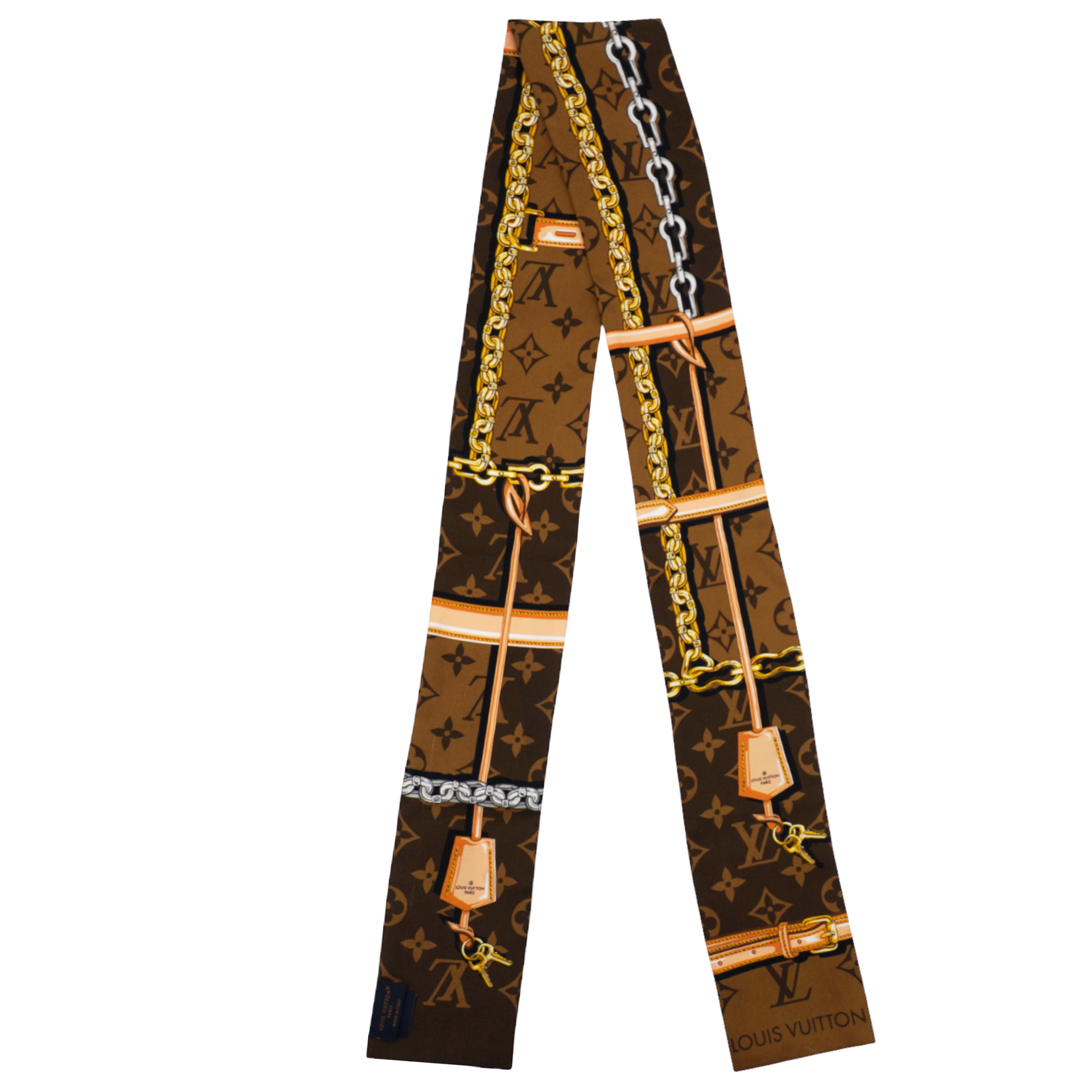 Silk Monogram Confidential Bandeau Brown