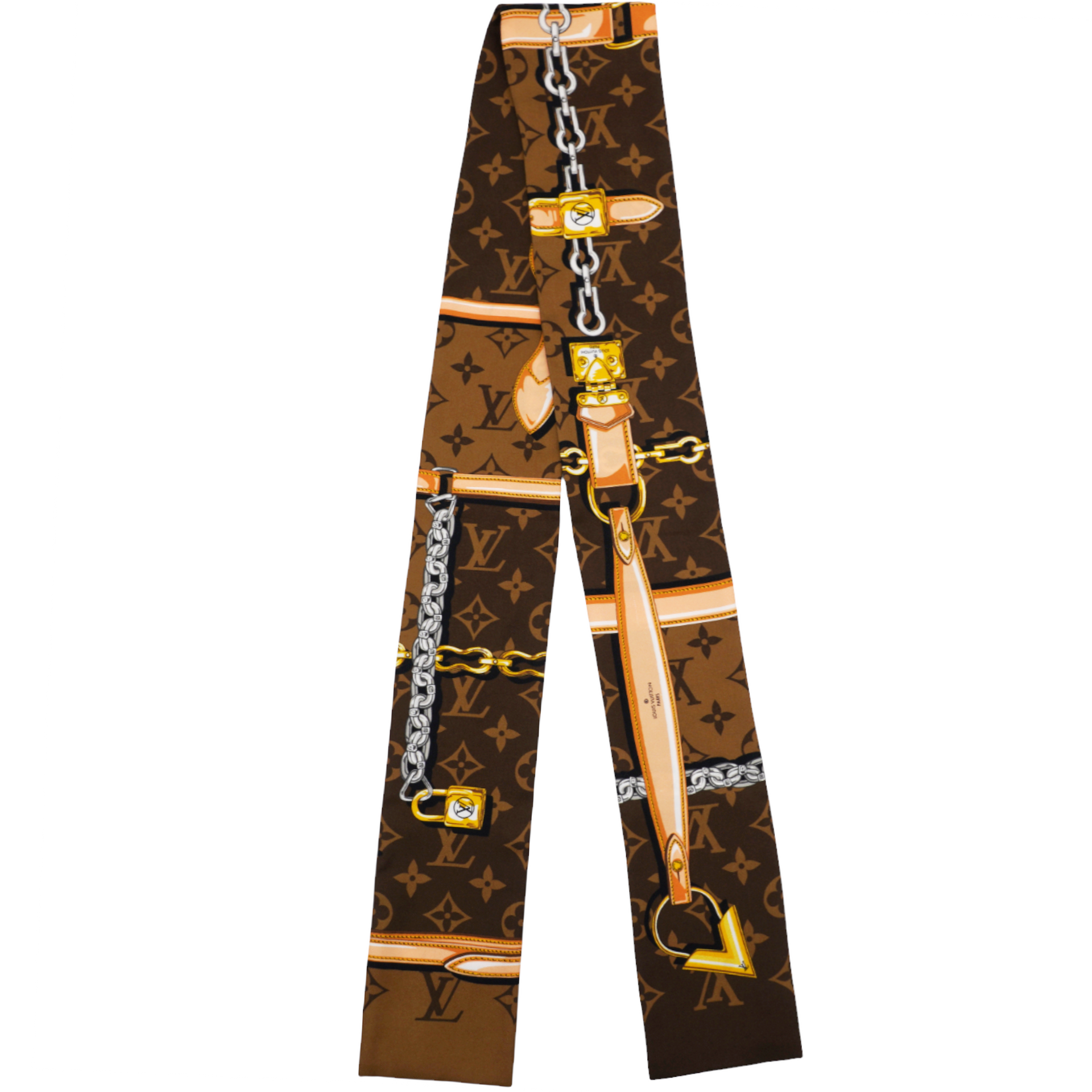 Silk Monogram Confidential Bandeau Brown