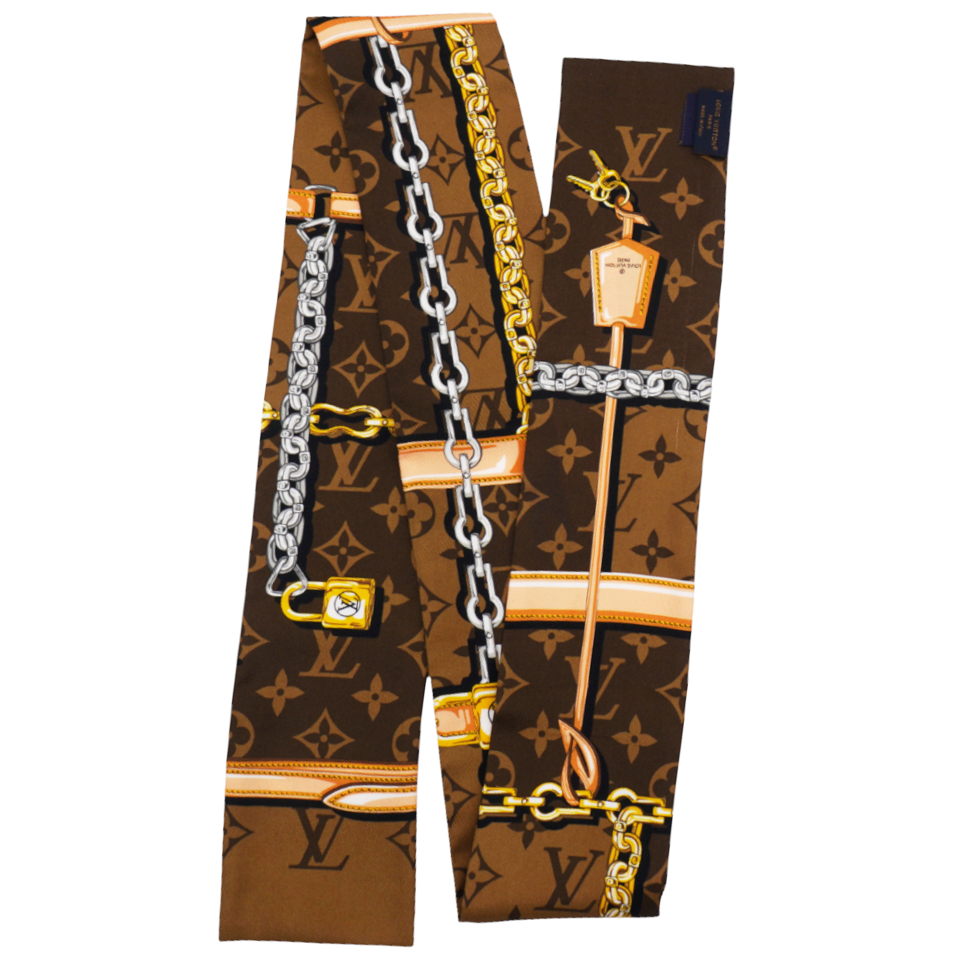 Silk Monogram Confidential Bandeau Brown