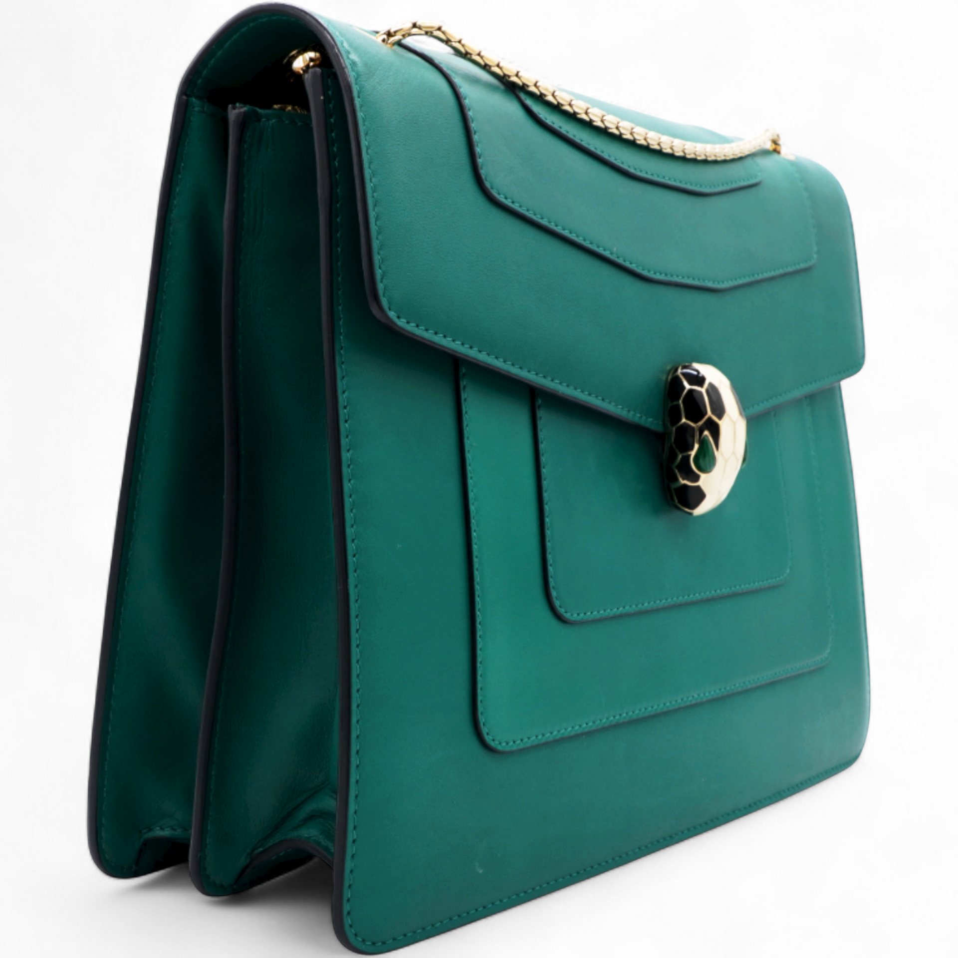 Serpenti Forever Shoulder Bag Emerald Green