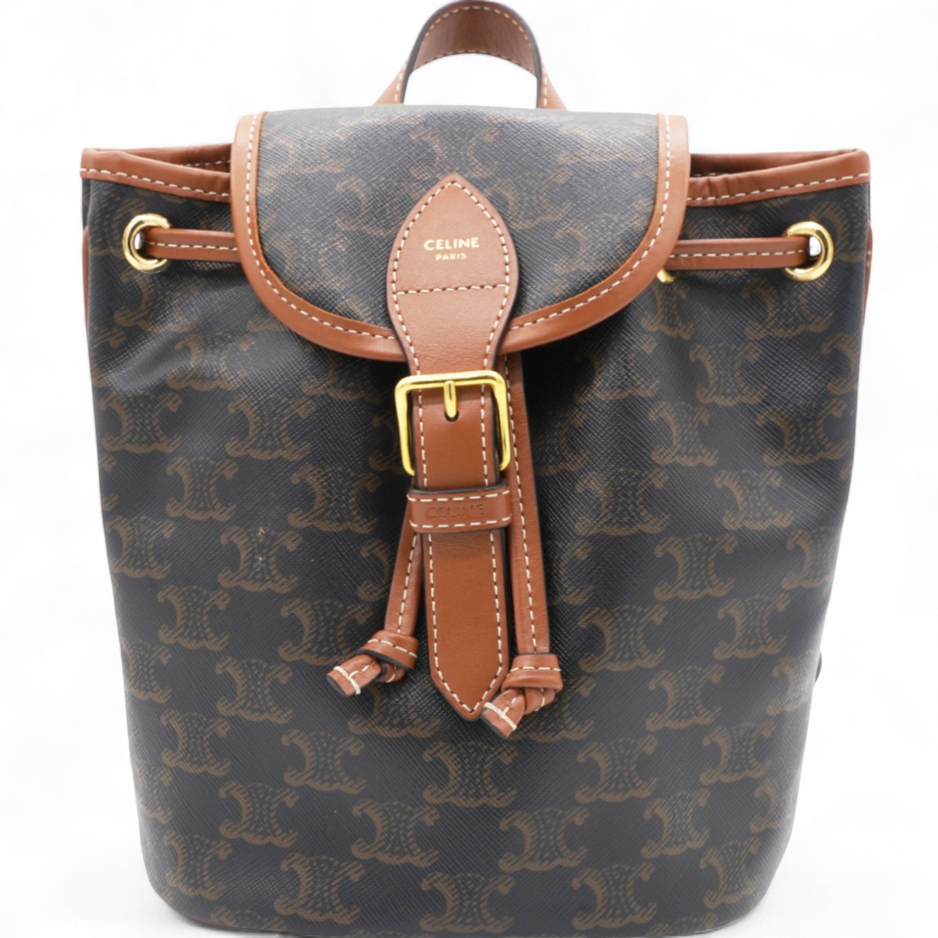 Triomphe Canvas Folco Backpack Tan