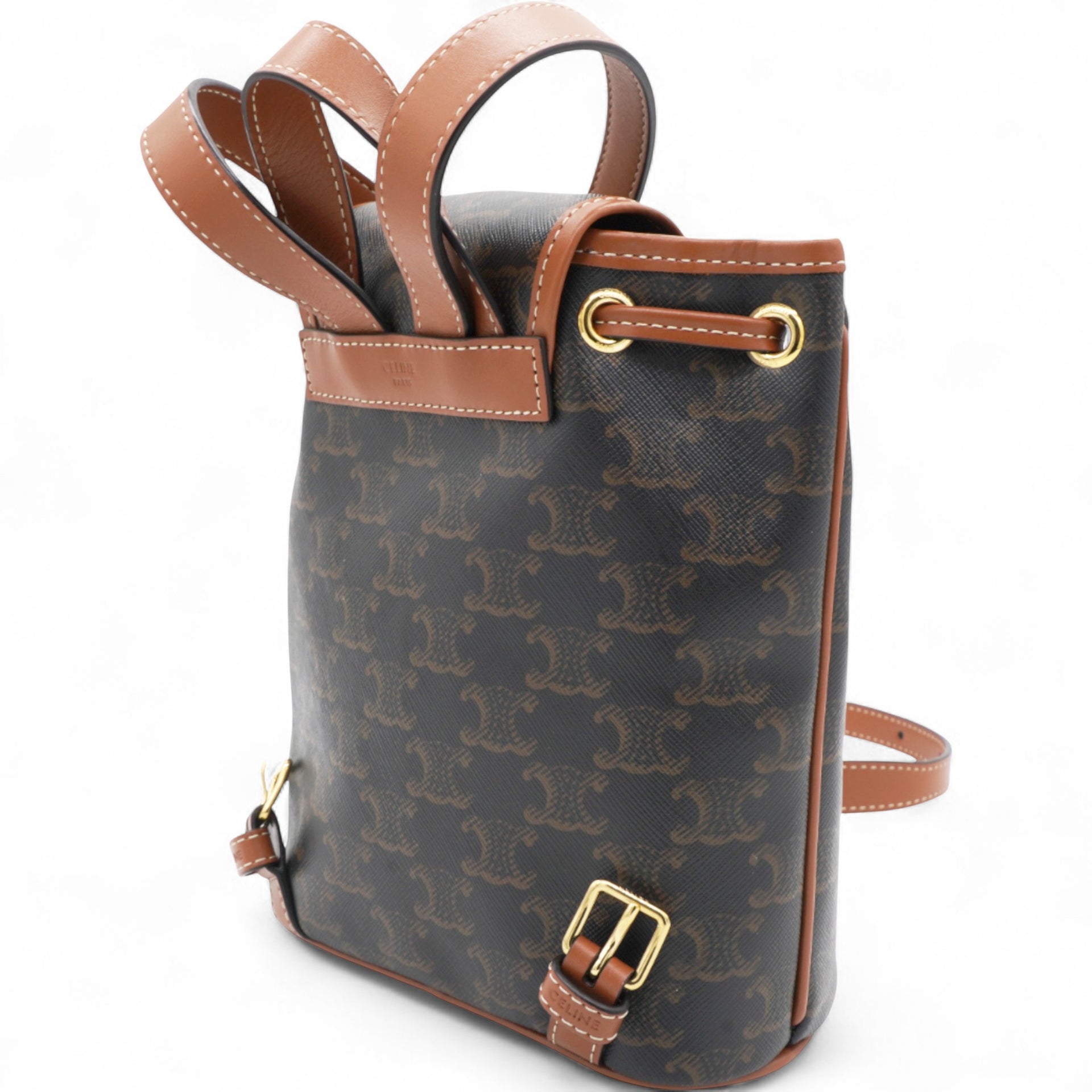 Triomphe Canvas Folco Backpack Tan