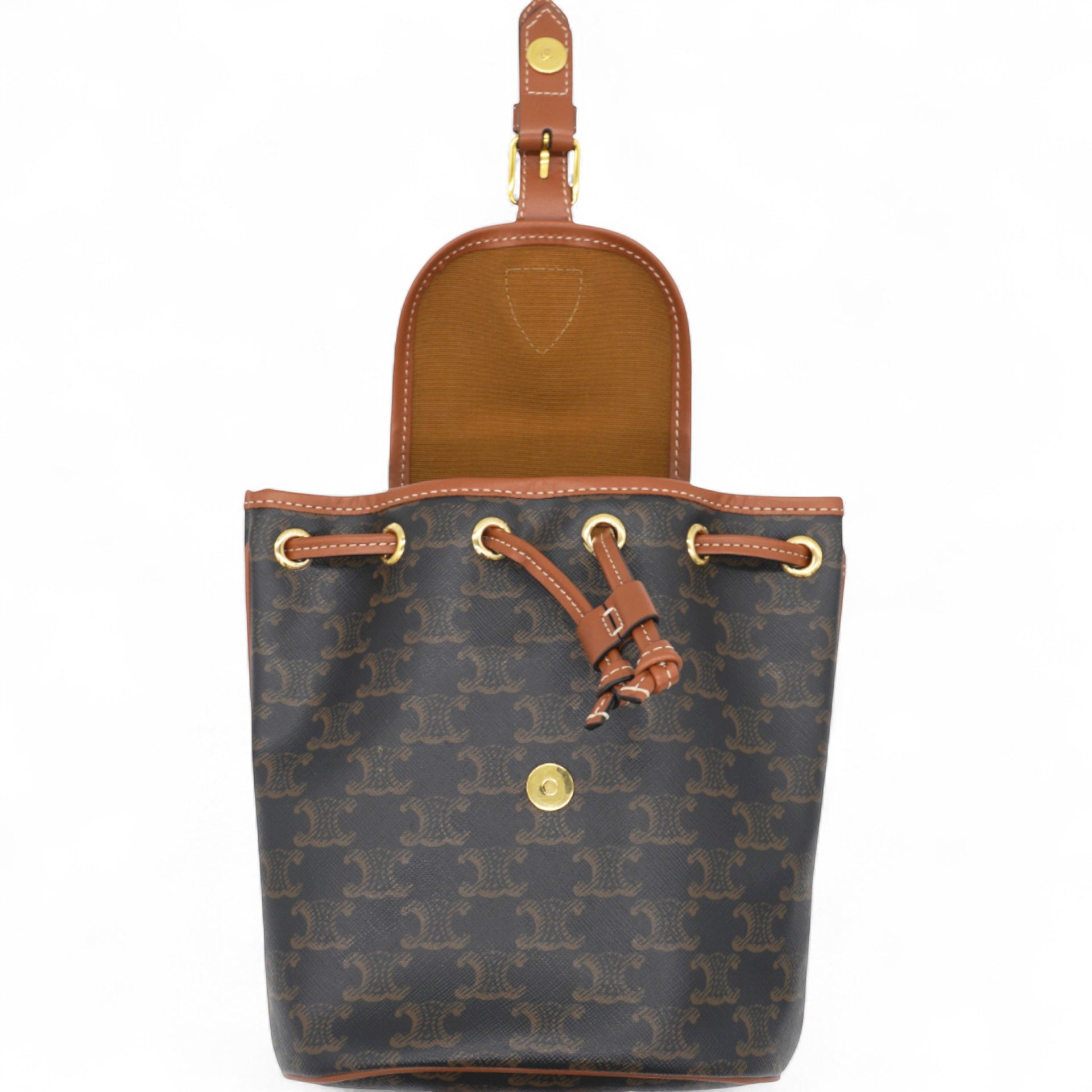 Triomphe Canvas Folco Backpack Tan