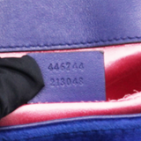 Velvet Matelasse Small GG Marmont Shoulder Bag Cobalt Blue