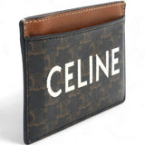 Triomphe Canvas Card Holder Tan