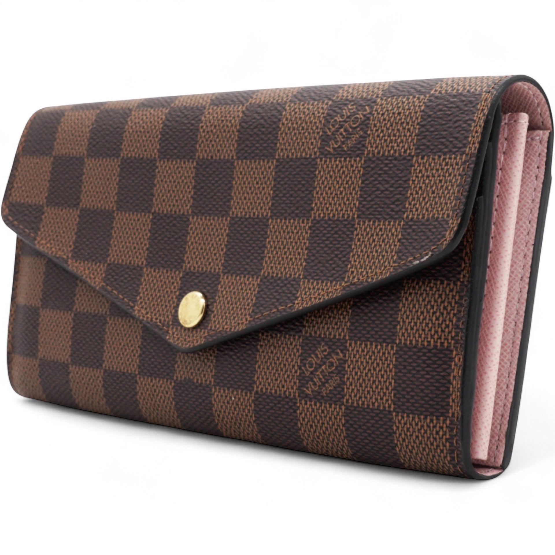 Damier Ebene Sarah Wallet NM Rose Ballerine