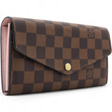 Damier Ebene Sarah Wallet NM Rose Ballerine