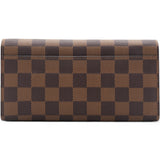 Damier Ebene Sarah Wallet NM Rose Ballerine