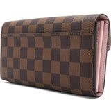 Damier Ebene Sarah Wallet NM Rose Ballerine