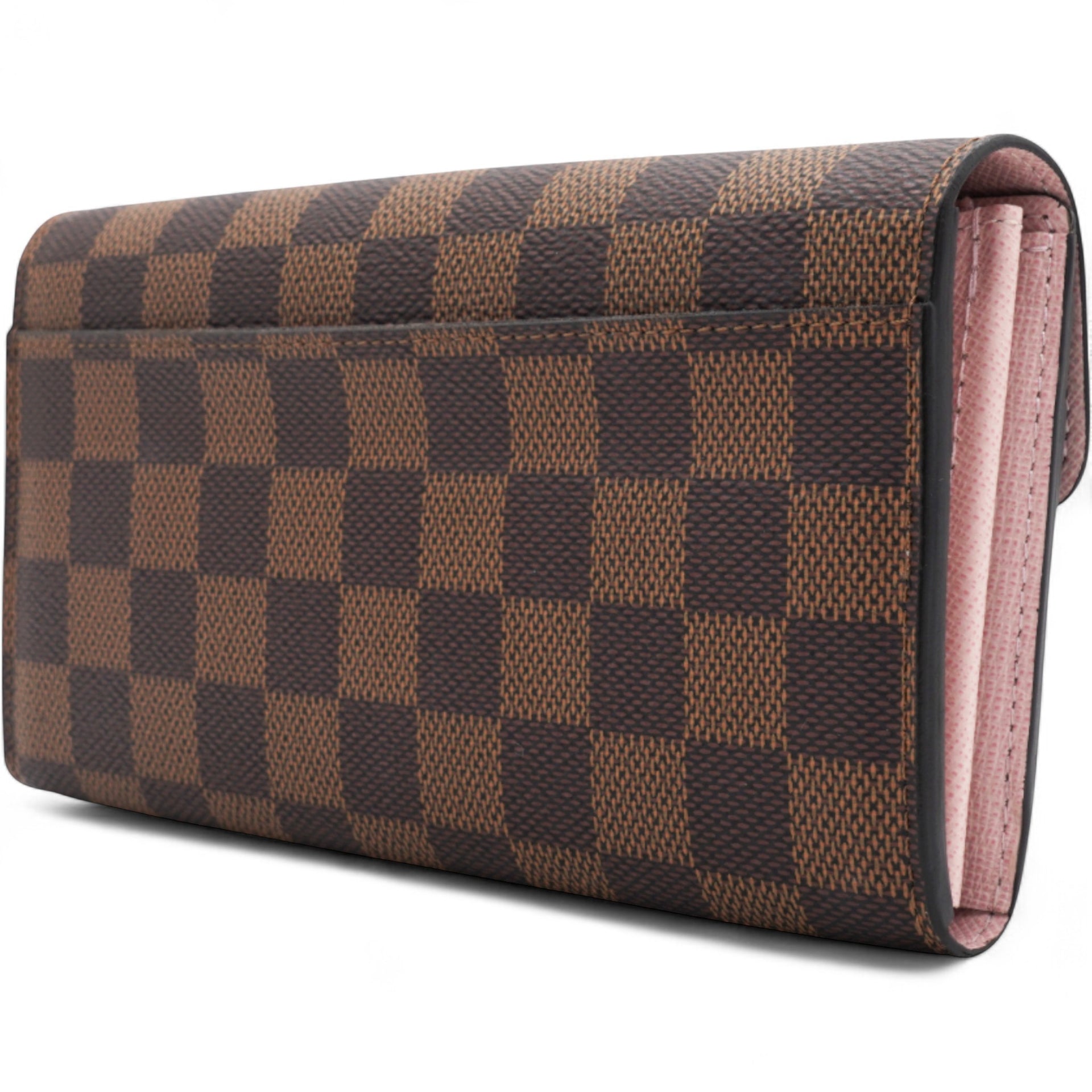 Damier Ebene Sarah Wallet NM Rose Ballerine