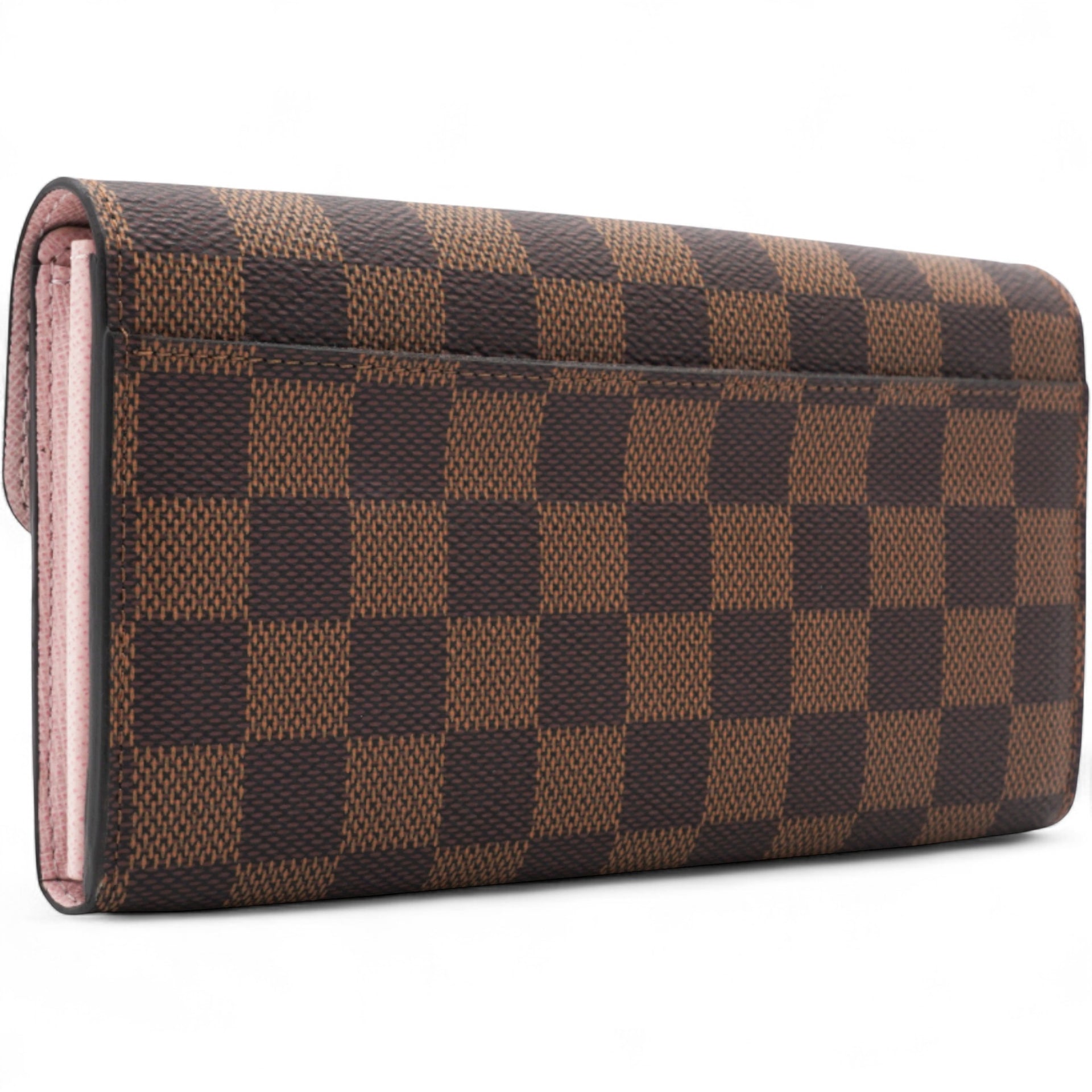 Damier Ebene Sarah Wallet NM Rose Ballerine