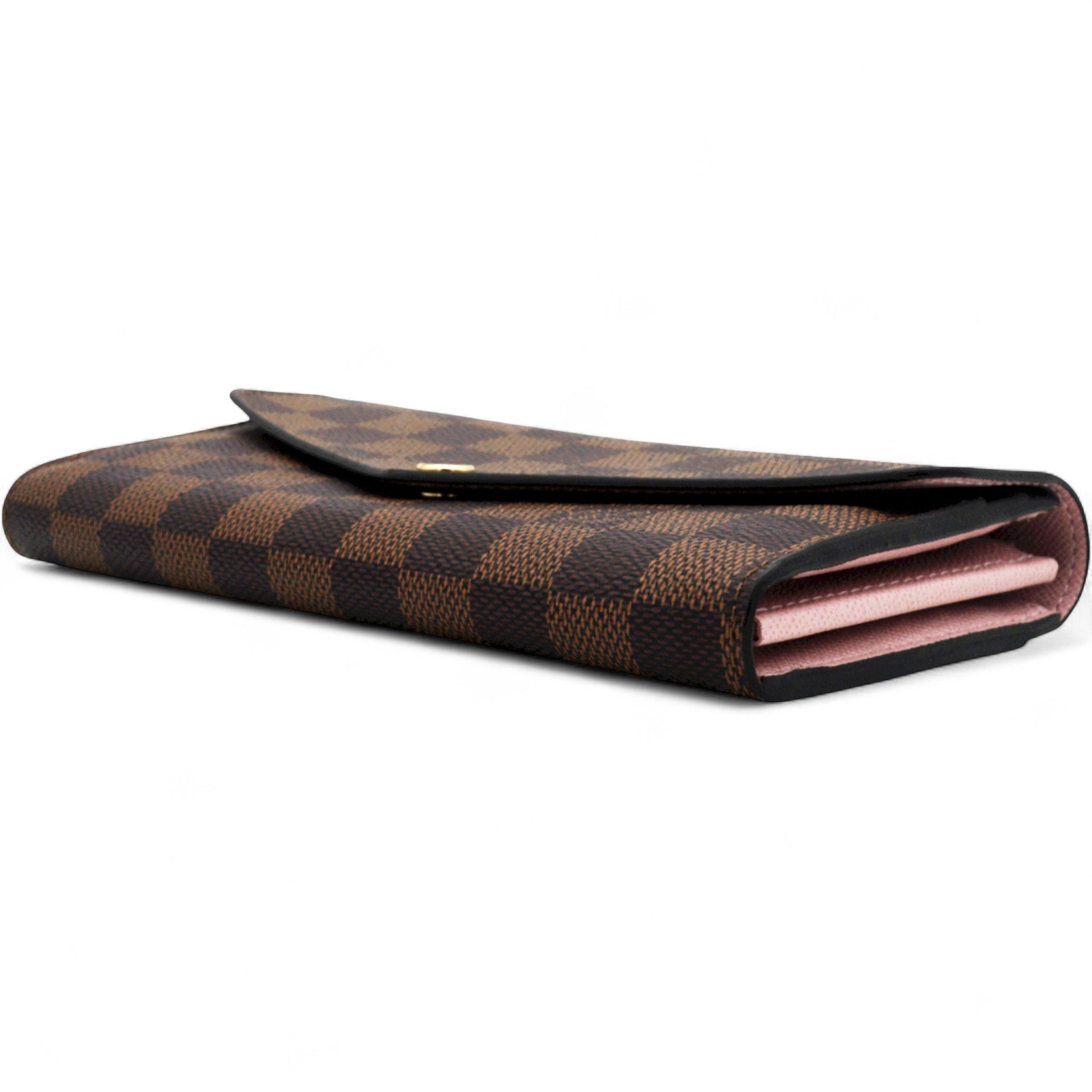 Damier Ebene Sarah Wallet NM Rose Ballerine