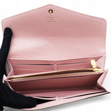 Damier Ebene Sarah Wallet NM Rose Ballerine