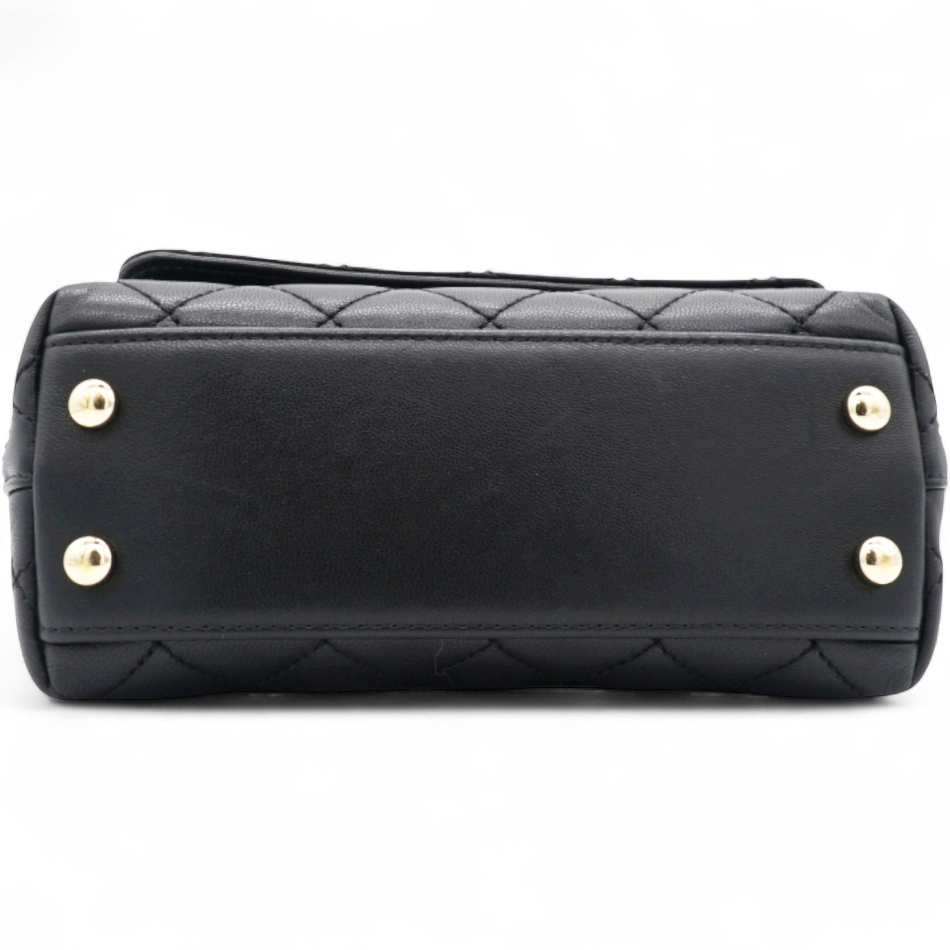Mini Flap Bag With Top Handle Black