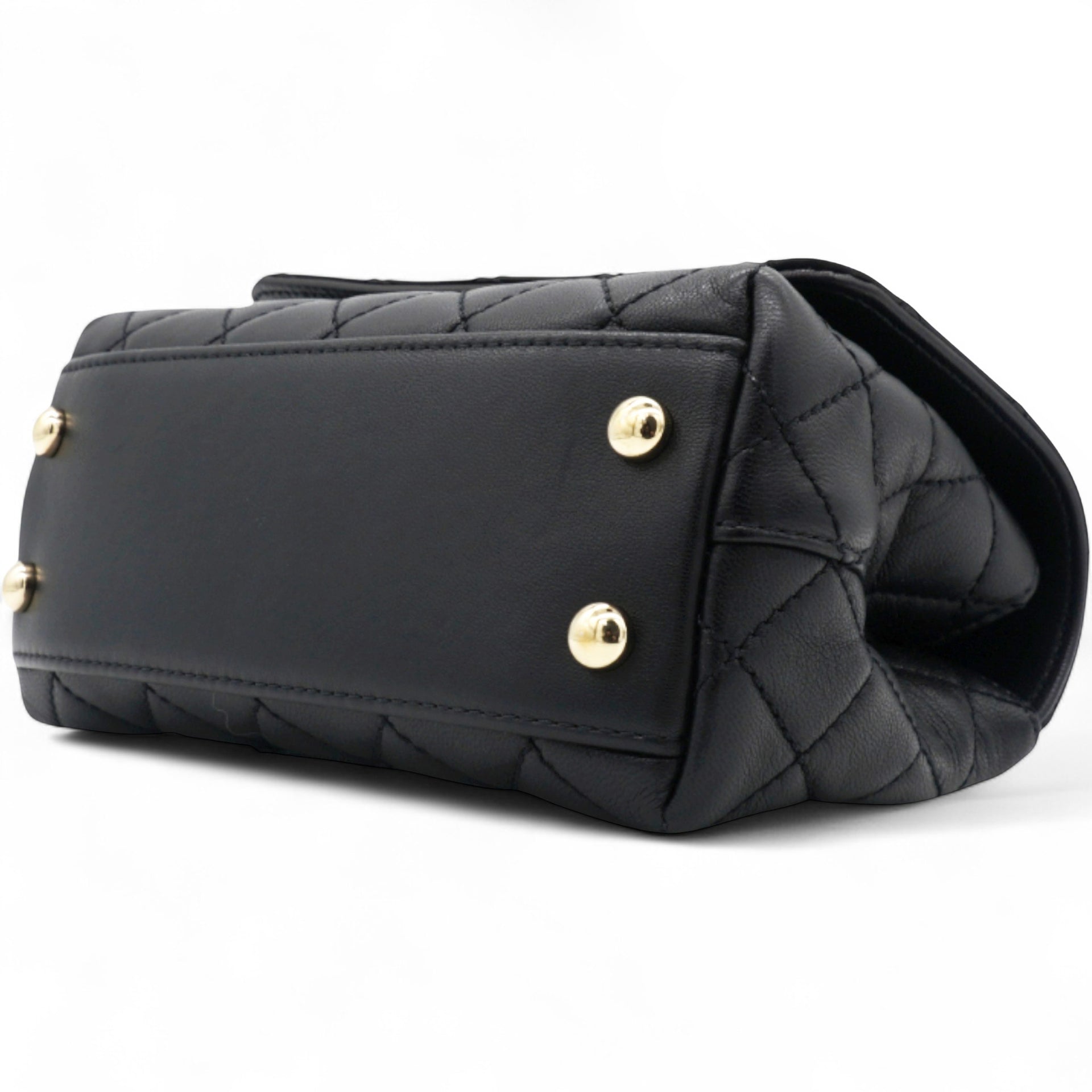 Mini Flap Bag With Top Handle Black