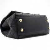 Mini Flap Bag With Top Handle Black