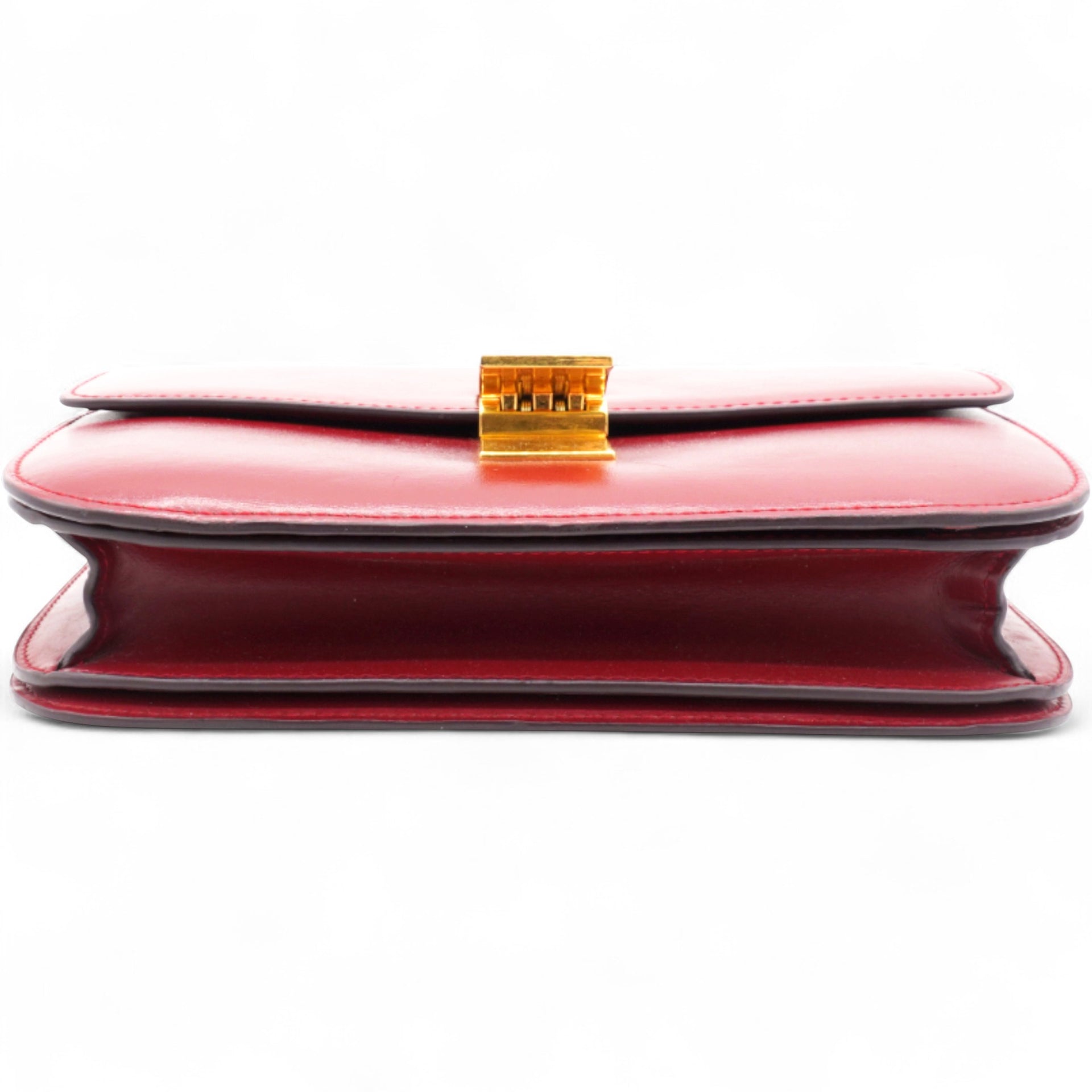 Smooth Calfskin Medium Classic Box Flap Bag Red