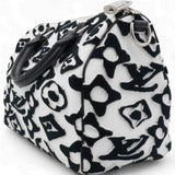 X UF Tufted Monogram Speedy Bandouliere 25 White Black