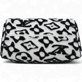 X UF Tufted Monogram Speedy Bandouliere 25 White Black