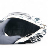 X UF Tufted Monogram Speedy Bandouliere 25 White Black