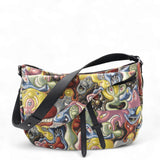 X KENNY SCHARF Jacquard Printed Soft Saddle Bag Multicolor