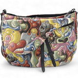 X KENNY SCHARF Jacquard Printed Soft Saddle Bag Multicolor