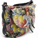 X KENNY SCHARF Jacquard Printed Soft Saddle Bag Multicolor