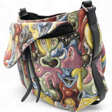 X KENNY SCHARF Jacquard Printed Soft Saddle Bag Multicolor