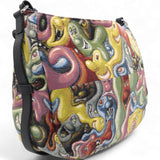 X KENNY SCHARF Jacquard Printed Soft Saddle Bag Multicolor