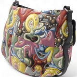 X KENNY SCHARF Jacquard Printed Soft Saddle Bag Multicolor