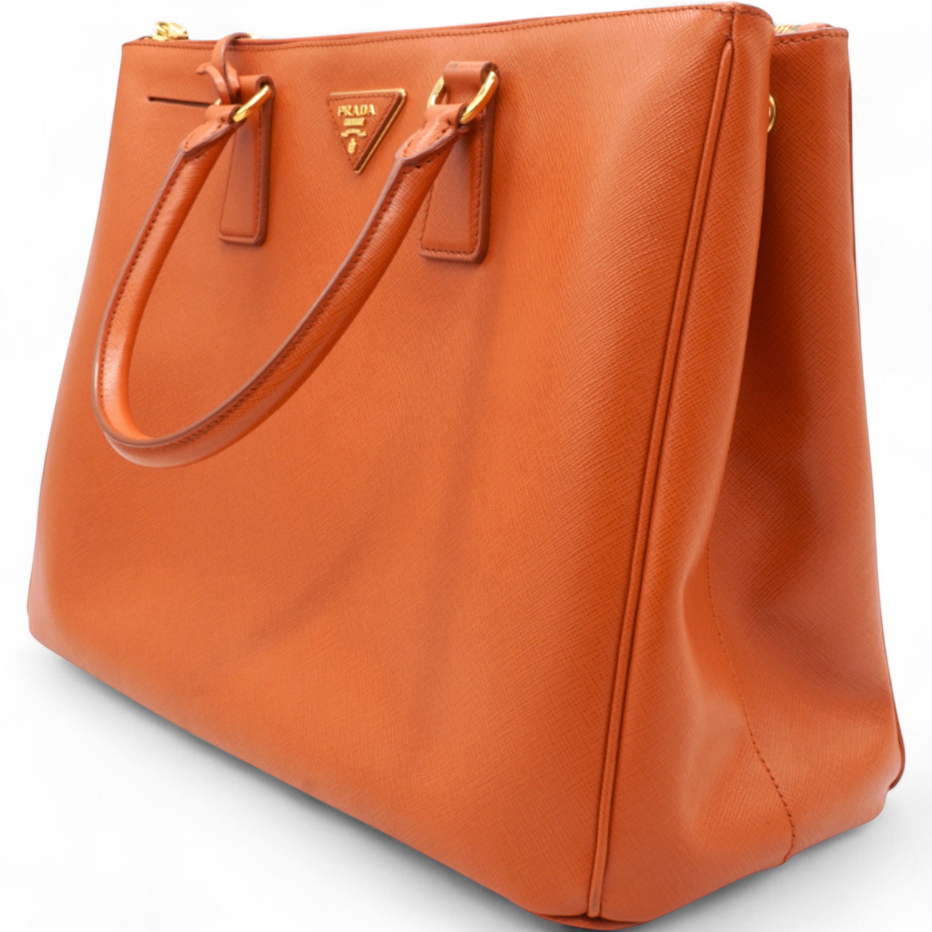 Saffiano Lux Large Tote Papaya