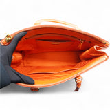 Saffiano Lux Large Tote Papaya