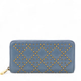 Lady Dior Studded Zip Around Wallet