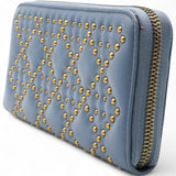 Lady Dior Studded Zip Around Wallet