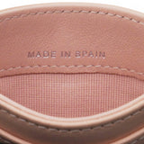 Lambskin Quilted Crystal Card Holder Beige