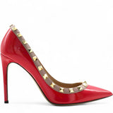 Red Patent Leather Rockstud Pumps Size36.5