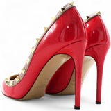 Red Patent Leather Rockstud Pumps Size36.5