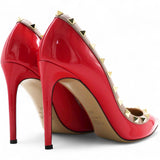 Red Patent Leather Rockstud Pumps Size36.5