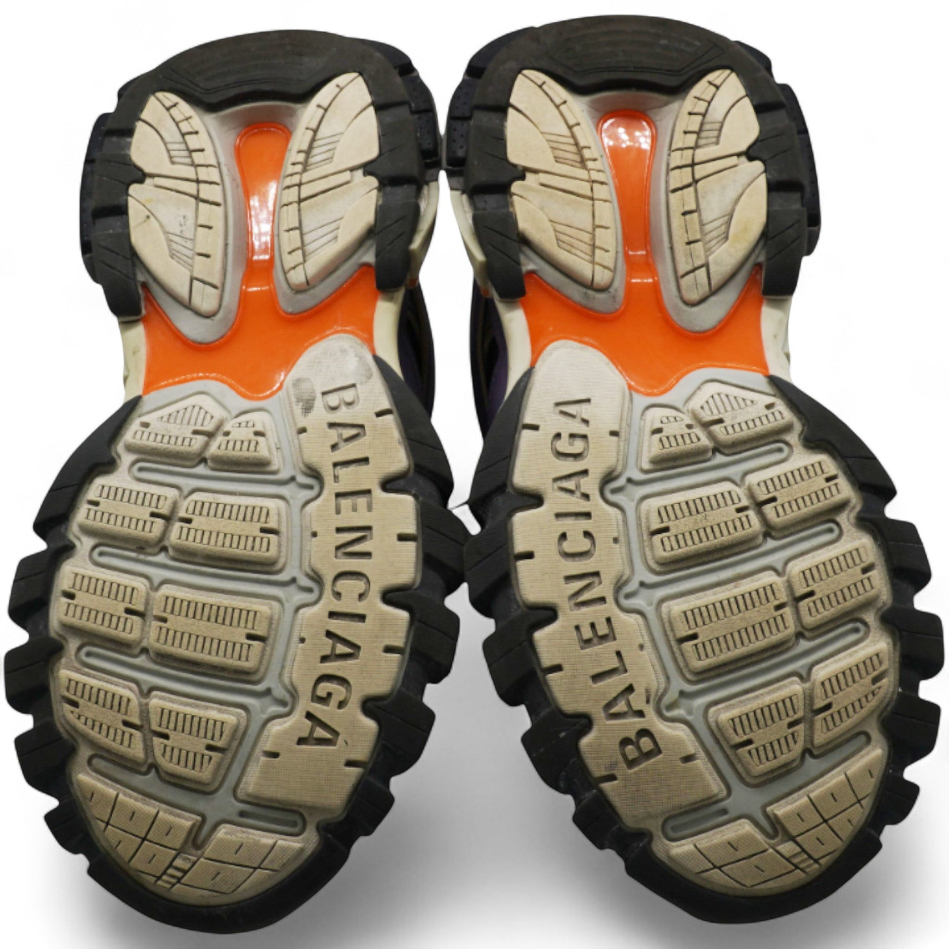 Metallic Calfskin Mesh Nylon Womens Track Sneakers Grey Lilac Size38