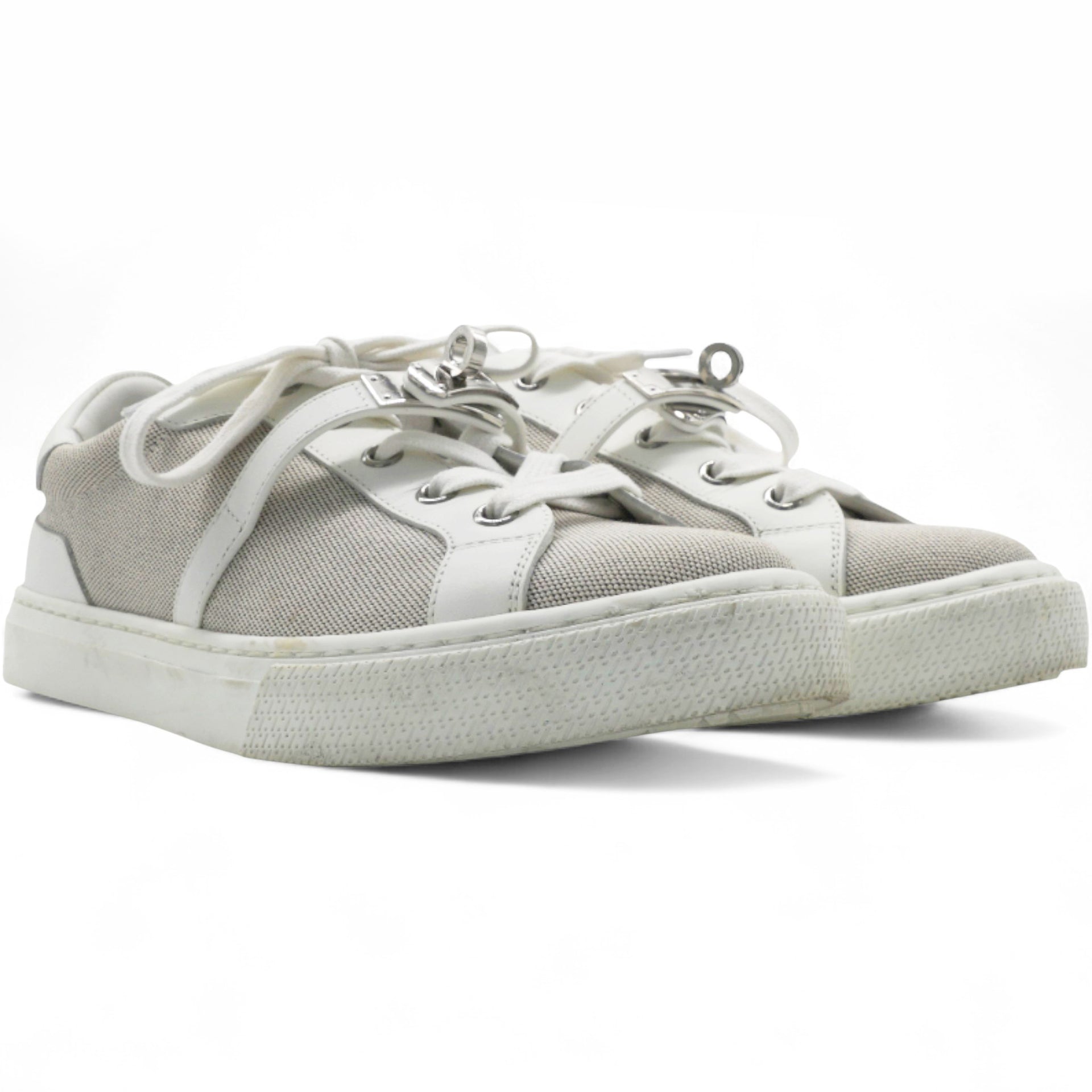 Leather Canvas Day Sneakers White Size37.5