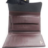 Caviar Quilted Long Flap Wallet Black