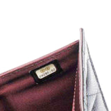 Caviar Quilted Long Flap Wallet Black