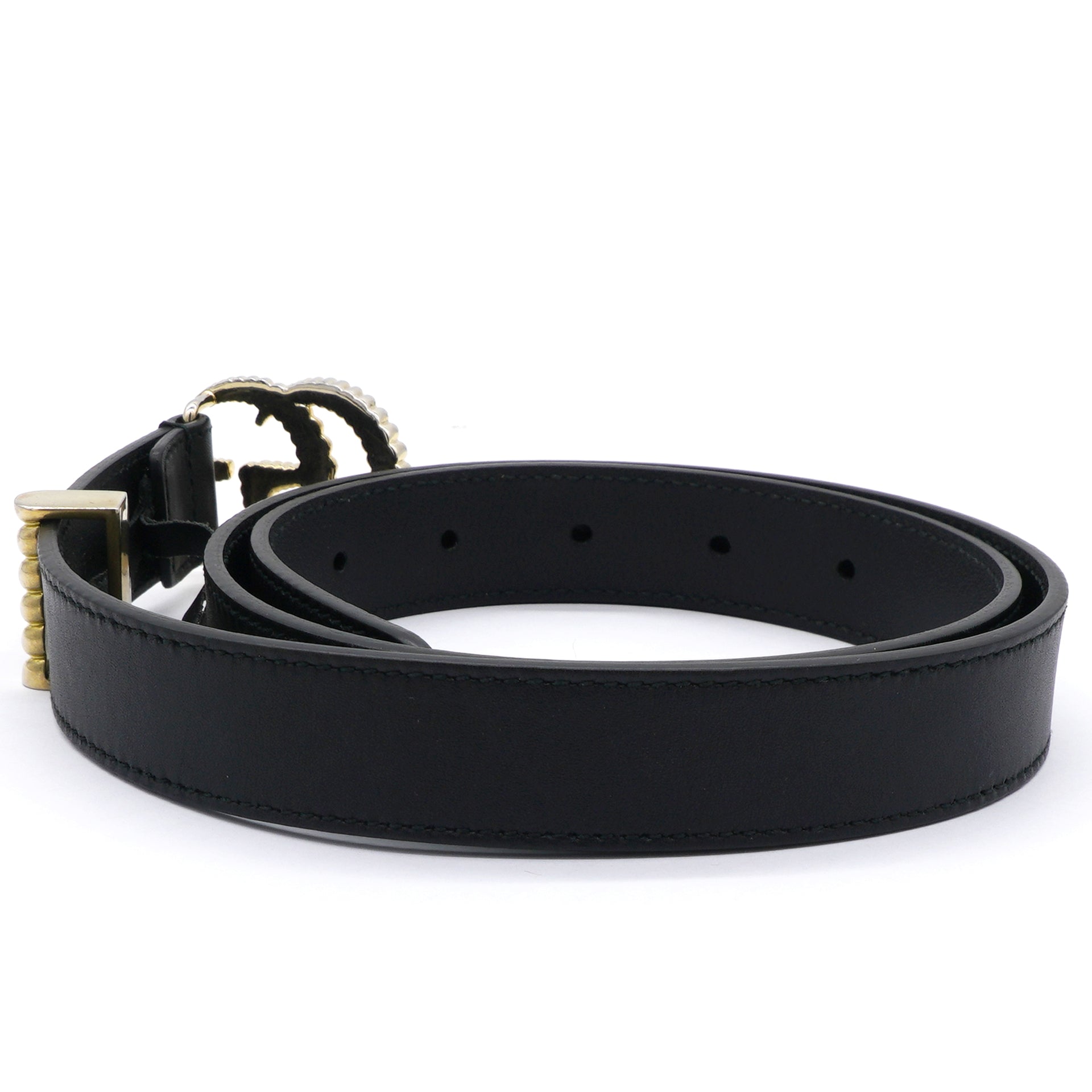 Moon Torchon Double G Belt Black Size80