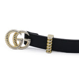 Moon Torchon Double G Belt Black Size80