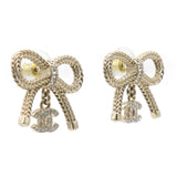 Bow Earrings With CC Logo Drop