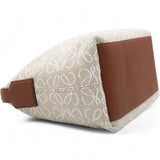 Jacquard Anagram Calfskin Small Cubi Bag Ecru Tan